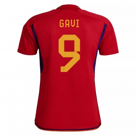 Camiseta de fútbol España GAVI 9 Mujer 1ª equipación Copa Mundo 2022